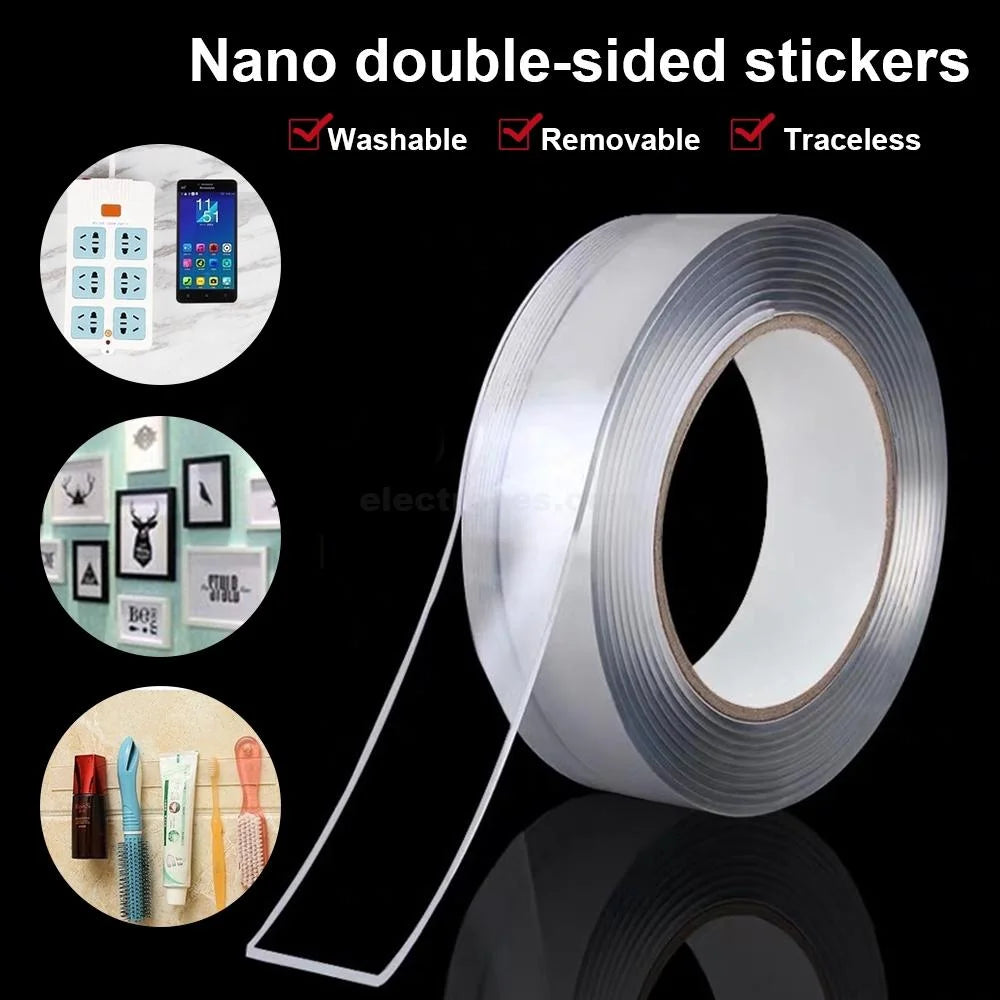 Double Sided Washable Adhesive Tape Silicone Nano Tape