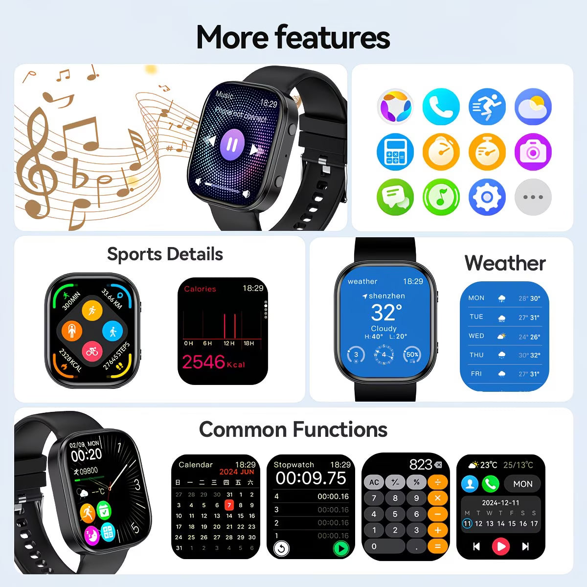 Smart Watch for Men & Women – Fitness Tracker, Heart Rate & Sleep Monitor, Notifications, Waterproof
