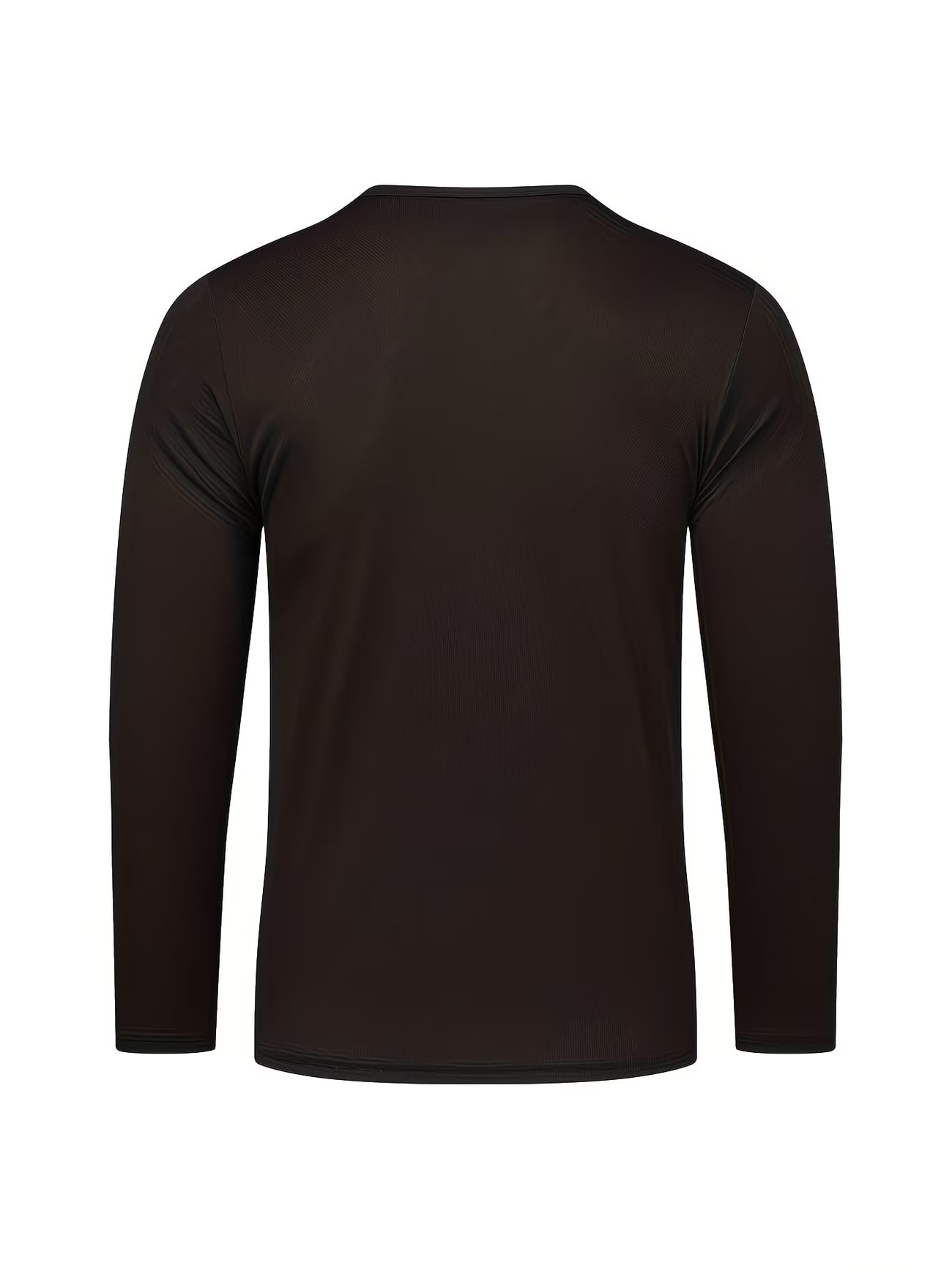 Set of 3 Men’s Long-Sleeve T-Shirts – Breathable Polyester with Paris Print, Regular Fit