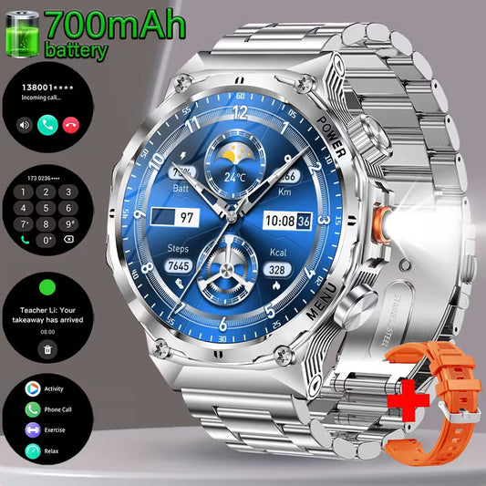 Men’s Outdoor Sports Smart Watch with 1.7” AMOLED HD Display & 700mAh Long-Lasting Battery