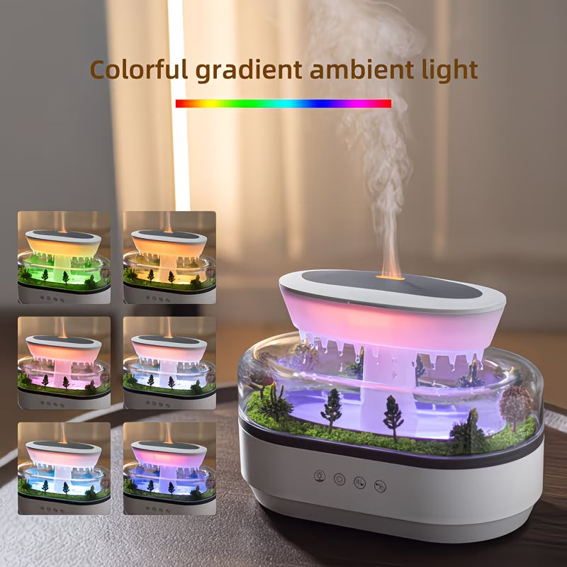 BABIQT Aroma Diffuser & Humidifier – Essential Oils, 7-Color LED, Raindrop Music & Home Decor