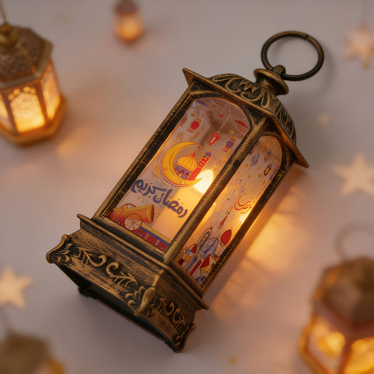 Ramadan Iftar LED Decorative Lights & 3D Flameless Candle Holders