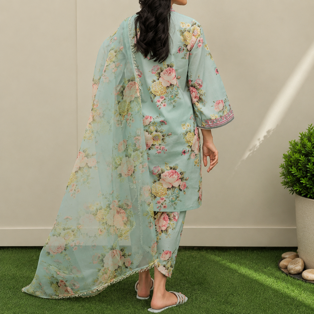 Digital Printed 3 Piece Swiss Lawn With Organza Dupatta Collection 01