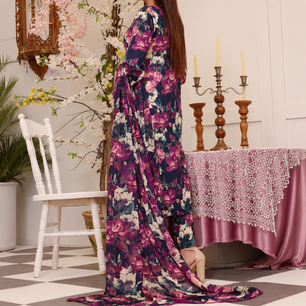 Digital Printed 3 Piece Swiss Lawn With Organza Dupatta Collection 03 (unstitch)