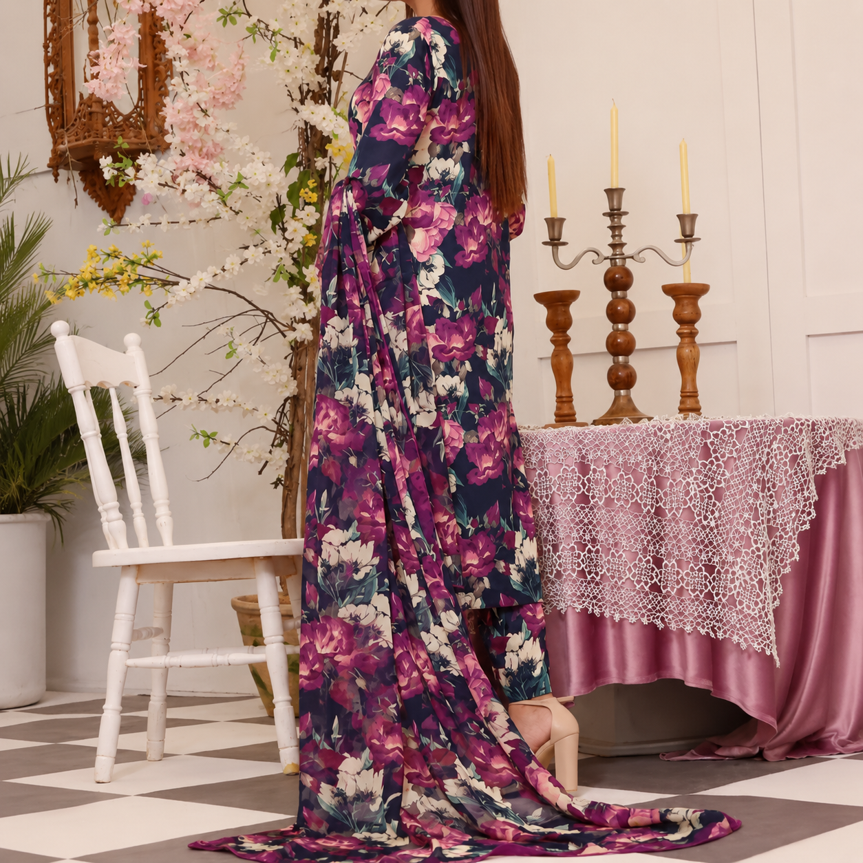 Digital Printed 3 Piece Swiss Lawn With Organza Dupatta Collection 03 (unstitch)