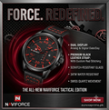 NAVIFORCE Waterproof Military Sport Quartz Men's Watches With Leather Strap (NF-9074-4)
