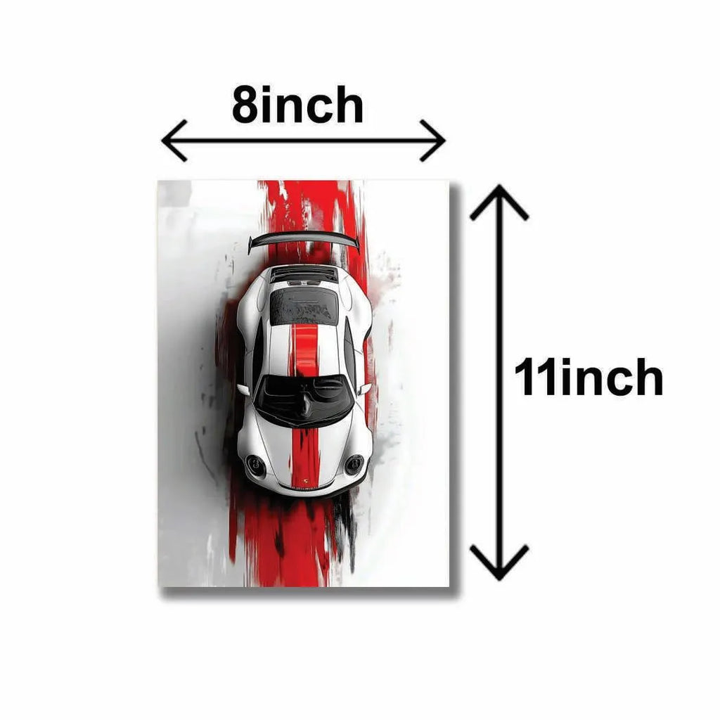 Porsche 911 Car Wall Art Paintings Set
