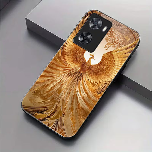 Bird Print Glass Back Phone Case for OPPO A77 4G / A57s / A57 4G – Stylish & Durable Protective Cover